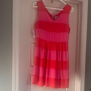 Skies are Blue Vibrant Pink and Red Striped Dress - Size S - NWT